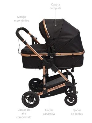 Coche Moisés Deportivo BABY GO «ENDURO» Black