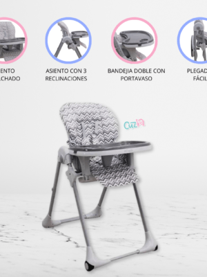 Silla de Comer Graduable INFANTI «APPETITO PATTERN»