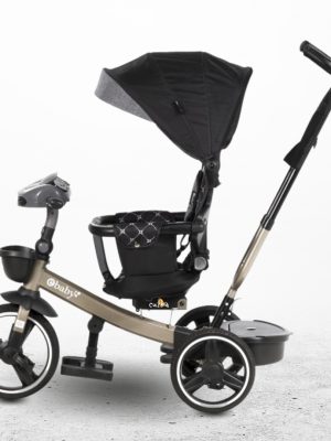 Triciclo Guiador EBABY «SANTORINI DELUXE» USB BLACK