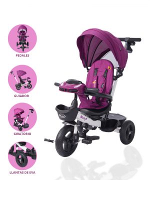 Triciclo Guiador EBABY «ARIA» Purple