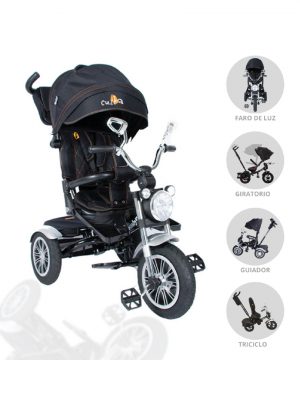 Triciclo Reclinable EBABY «CHOPPER» Black