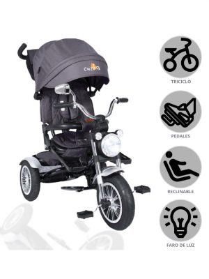 Triciclo Reclinable EBABY «CHOPPER» Gray