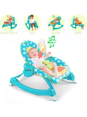 Silla Mecedora 3 en 1 Musical «ROCKING» Blue