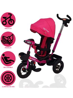 Triciclo Guiador BABY GO «GUIANDO» Fucsia