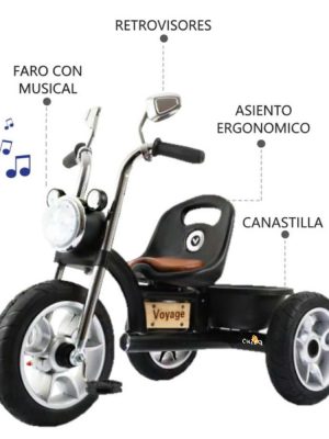 Triciclo Musical VOYAGE «CHAVITO» Black