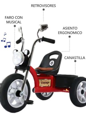 Triciclo Musical VOYAGE «CHAVITO» Red
