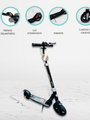 Scooter de Aluminio OKA «JUVENIL» Black