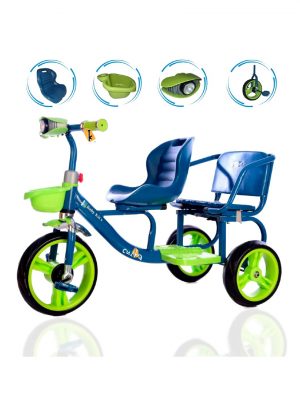 Triciclo Doble Asiento para Niños BABY KITS «NEO» Blue