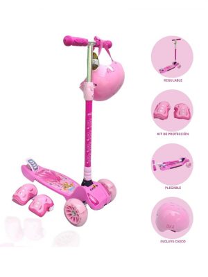 Scooter Plegable de Aluminio «CAR» Pink