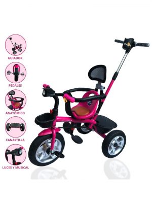 Triciclo Guiador para Niños DOUX BEBE «RUOTA» Pink