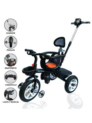 Triciclo Guiador para Niños DOUX BEBE «RUOTA» Black