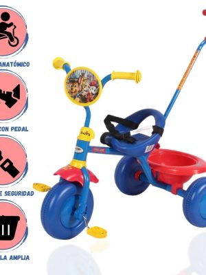 Triciclo Guiador para Niños INFANTI «PAW PATROL» Blue