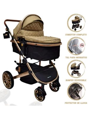 Coche Deportivo Moisés para Bebé BABY KITS «MILAN» Black