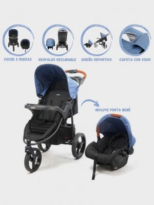 Coche Deportivo Travel System para Bebés INFANTI «TIZZY» Pink