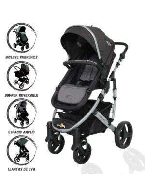 Coche Deportivo Moisés para Bebé BABY KITS «SPRING PLUS» Black
