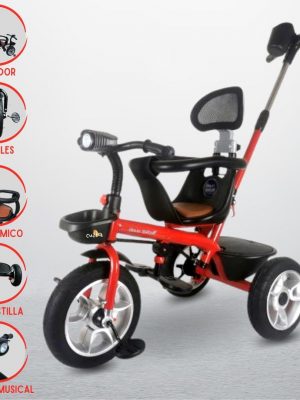 Triciclo Guiador para Niños DOUX BEBE «RUOTA» Red