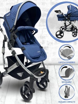 Coche Deportivo Moisés para Bebé BABY KITS «SPRING PLUS» Blue