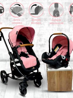 Coche para Bebe Travel System BABY KITS «PRIMA PLUS» Pink
