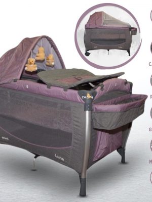 Cuna Corral INFANTI «LUNA ZIGZAG» Pink