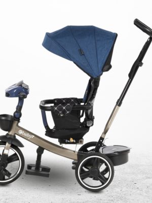 Triciclo Guiador EBABY «SANTORINI DELUXE» USB BLUE