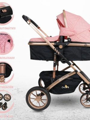 Coche Deportivo Moisés para Bebé BABY HAPPY «MONACO» Pink