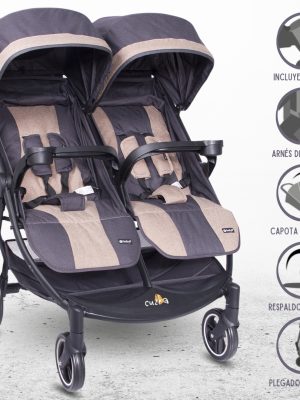 Coche Cuna Mellicero EBABY «LEO Y LEA» Beige