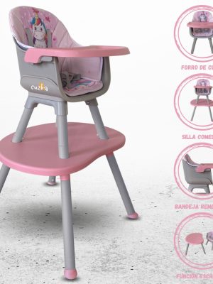 Silla Carpeta 3 en 1 BABY KITS «NEW BISTRO» Pink