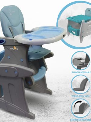 Silla de Comer Escritorio para Bebé BABY KITS «MAGIC» Light Blue