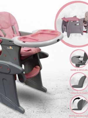Silla de Comer Escritorio para Bebé BABY KITS «MAGIC» Light Pink