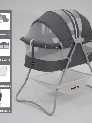 Cuna Portátil Plegable Para Bebé EBABY «DOLLY» Gray
