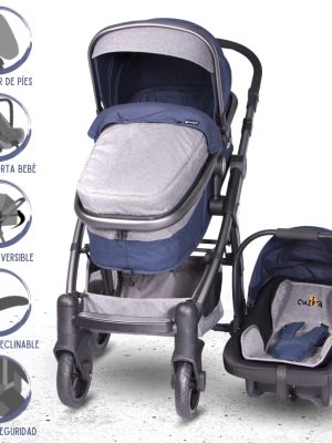 Coche para Bebe Travel System EBABY «TAINY DELUXE» Red