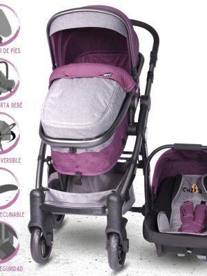 Coche para Bebe Travel System EBABY «TAINY DELUXE» Beige