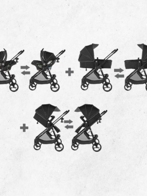Coche Jogger Travel System para Bebé SUMMER «MYRIA DLX» Slate Gray