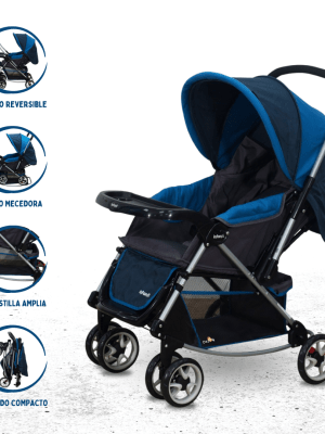 Coche Cuna con Mecedora para Bebé INFANTI «JERSEY» Red