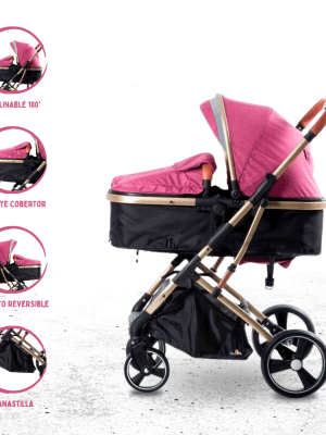 Coche Deportivo Moisés EBABY «SATURNO DELUXE» Pink