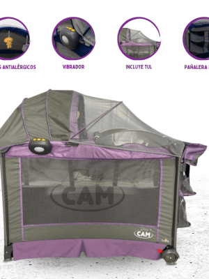 Cuna Corral Pack and Play BABY CAM « TOURYNG» Purple