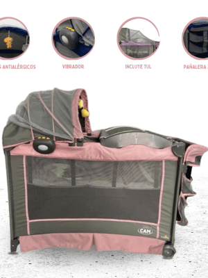 Cuna Corral Pack and Play BABY CAM « TOURYNG» Pink