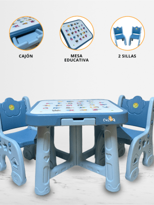 Silla Escritorio 3 en 1 «CHILDESK» Ligth Blue