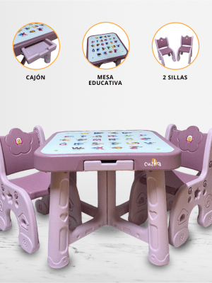 Silla Escritorio 3 en 1 «CHILDESK» Pink