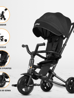 Triciclo Guiador Plegable para Niños «NIELLO» Black