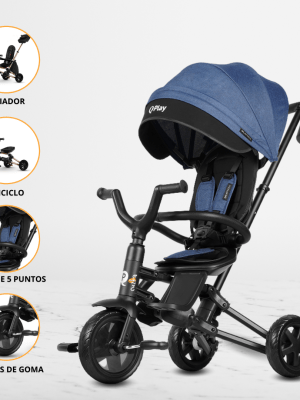 Triciclo Guiador Plegable para Niños «NIELLO» Blue