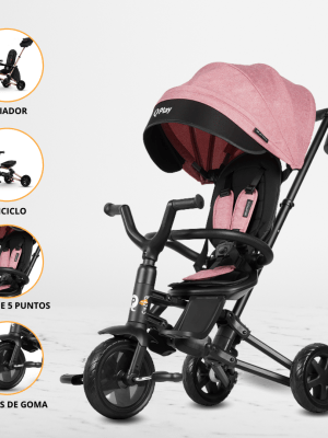 Triciclo Guiador Plegable para Niños «NIELLO» Pink
