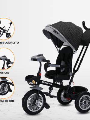 Triciclo Guiador para Niños «KATAR» Black