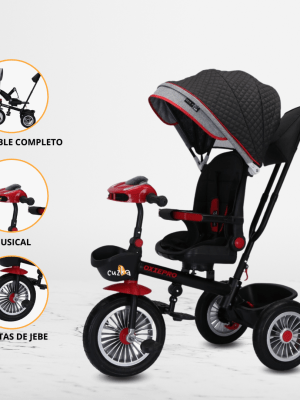 Triciclo Guiador para Niños «KATAR» Red