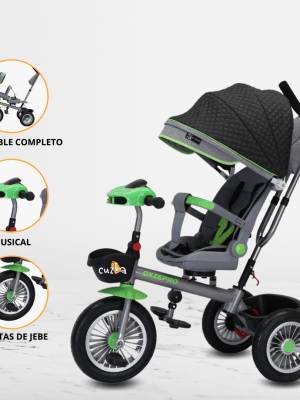 Triciclo Guiador para Niños «KATAR» Green