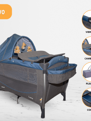 Cuna Corral INFANTI «LUNA ZIGZAG» Blue