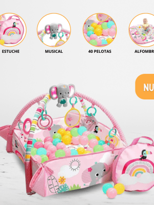 Gimnasio para Bebés 5 en 1 «TU FORMA de JUGAR a LA PELOTA» Pink