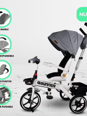 Triciclo Guiador para Niños «RUNNER 4» Gray
