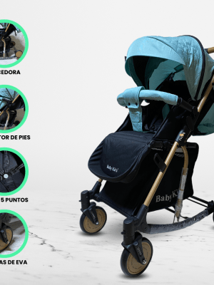 Coche Cuna con Mecedora para Bebés BABY KITS «PARIS II» Pink