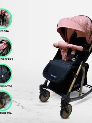 Coche Cuna con Mecedora para Bebés BABY KITS «PARIS II» Blue